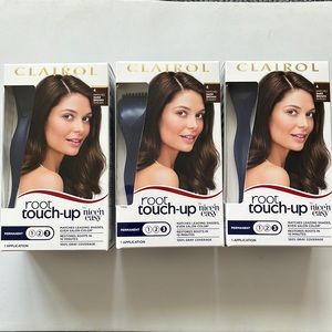 3 NEW boxes of Clairol Nice’n Easy Root Touch Up- Dark Brown #4